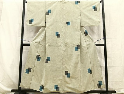 平和屋着物■上質な紬 色紙重ね 逸品 BAAK9026yt