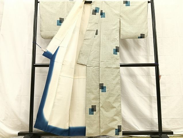 平和屋着物■上質な紬 色紙重ね 逸品 BAAK9026yt