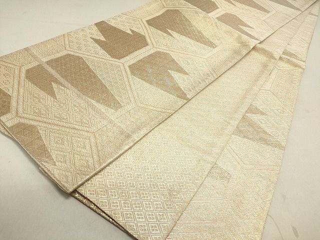 平和屋着物◎佐賀錦 全通柄袋帯 亀甲吉祥文 金糸 逸品 DAAI3205ya