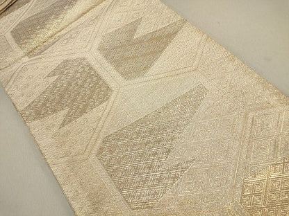 平和屋着物◎佐賀錦 全通柄袋帯 亀甲吉祥文 金糸 逸品 DAAI3205ya