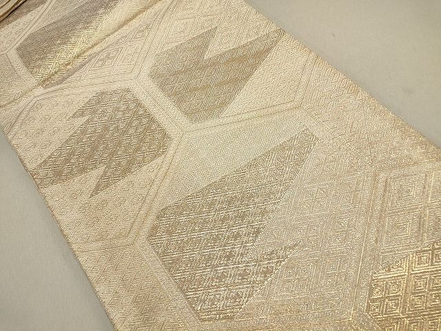 平和屋着物◎佐賀錦 全通柄袋帯 亀甲吉祥文 金糸 逸品 DAAI3205ya