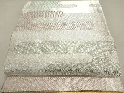 平和屋着物◎佐賀錦　両面　六通柄　本袋帯　文箱花文　金銀糸　逸品　DAAI3229ya