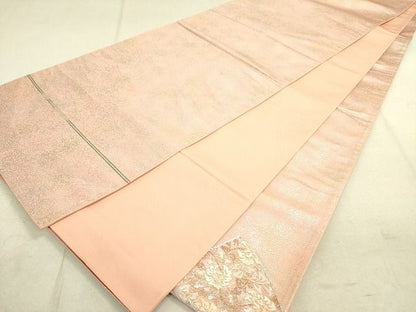 平和屋着物◎太鼓柄袋帯 駒刺繍 吉祥地紙花文 金銀糸 引箔 逸品 DAAH4963yyy