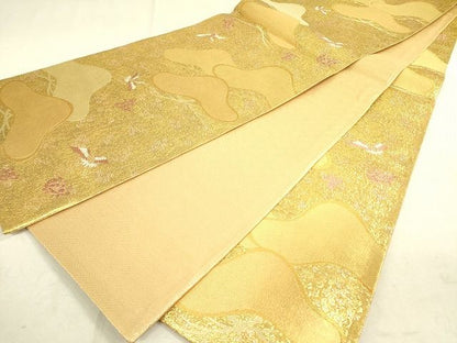 平和屋着物◎佐賀錦　全通柄袋帯　小花詰松文　金糸　逸品　DAAH4954yyy