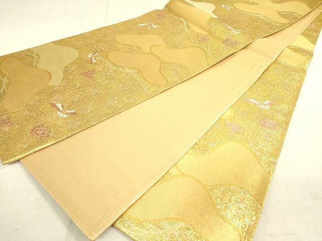 平和屋着物◎佐賀錦　全通柄袋帯　小花詰松文　金糸　逸品　DAAH4954yyy