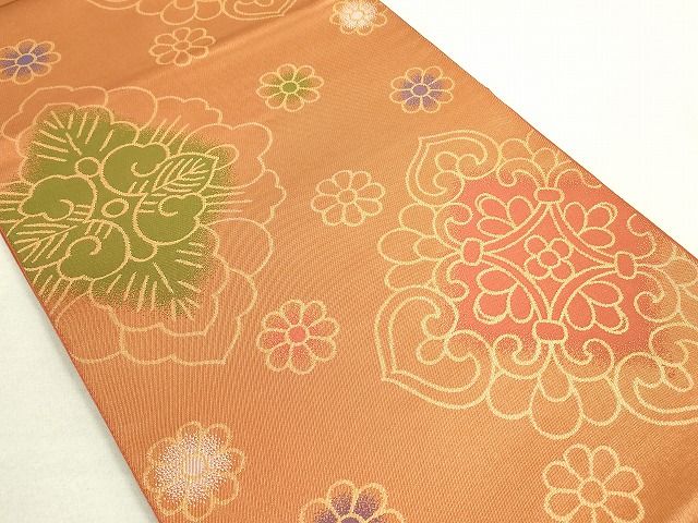 平和屋着物◎六通柄袋帯 正倉院花文 金糸 逸品 DAAH4973yyy