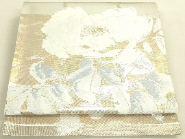 平和屋着物◎太鼓柄袋帯 草花文 金銀糸 引箔 逸品 DAAH4977yyy