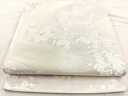 平和屋着物◎六通柄袋帯 唐織 梅 銀糸 逸品 BAAK6091cm