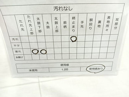 平和屋着物◎佐賀錦 六通柄袋帯 蜀甲蝶に花 金糸 逸品 BAAK6125cm