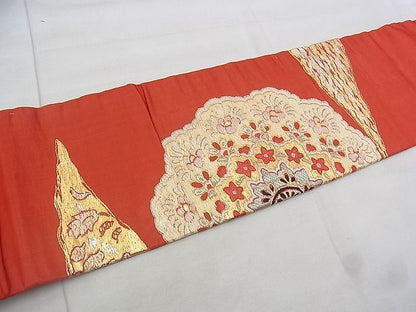 平和屋着物◎アンティーク 大正ロマン 九寸名古屋帯 正倉院 金糸 逸品 BAAK0182if