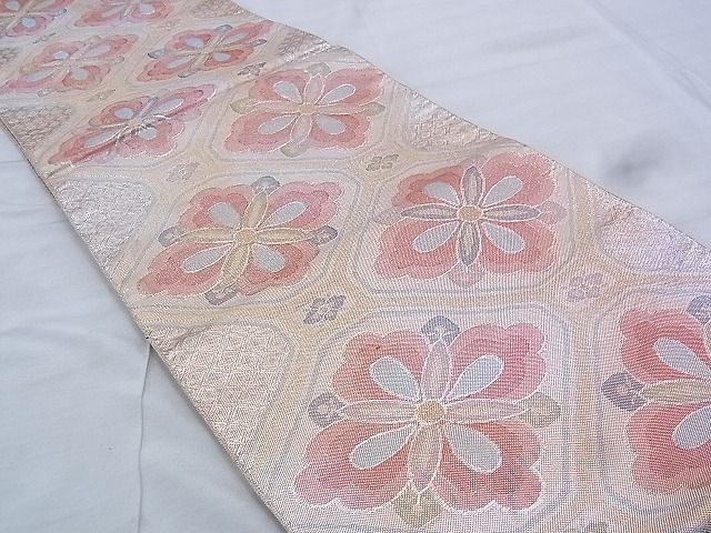 平和屋着物◎佐賀錦　六通柄袋帯　花菱蜀江文　金糸　逸品　BAAK0423if