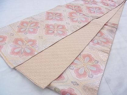 平和屋着物◎佐賀錦　六通柄袋帯　花菱蜀江文　金糸　逸品　BAAK0423if
