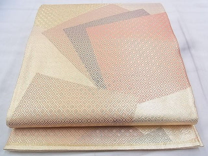 平和屋着物◎佐賀錦 六通柄袋帯 色紙重ね 金糸 逸品 BAAK0411if