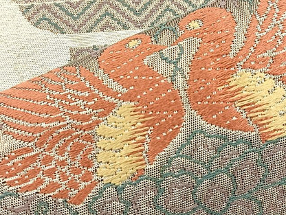 平和屋着物◎六通柄袋帯 道長正倉院文 金糸 逸品 BAAK3519if