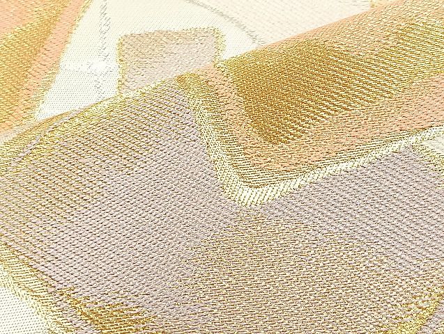 平和屋着物◎六通柄袋帯 色紙流し 金銀糸 逸品 BAAK4732if