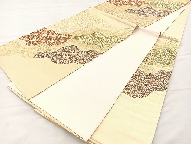 平和屋着物◎西陣 六通柄袋帯 唐織 道長有職文 金糸 逸品 BAAK4733if
