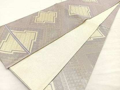 平和屋着物◎佐賀錦 全通柄袋帯 松皮菱 金糸 逸品 BAAK4749if