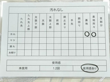 平和屋着物◎六通柄袋帯 片輪車文 銀糸 逸品 CAAI3603ku