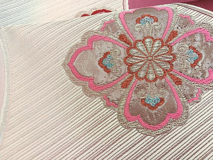 平和屋着物◎六通柄袋帯 唐織 花菱 銀糸 逸品 BAAK6164cm
