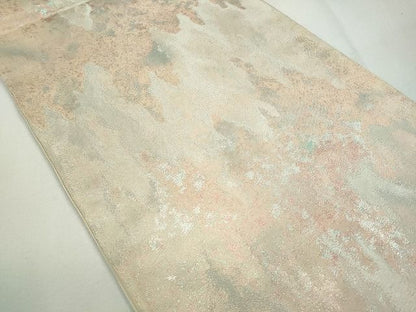平和屋着物◎六通柄袋帯 霞文 銀糸 逸品 CAAI3630ku