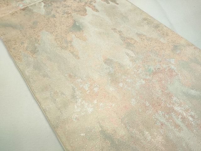 平和屋着物◎六通柄袋帯 霞文 銀糸 逸品 CAAI3630ku