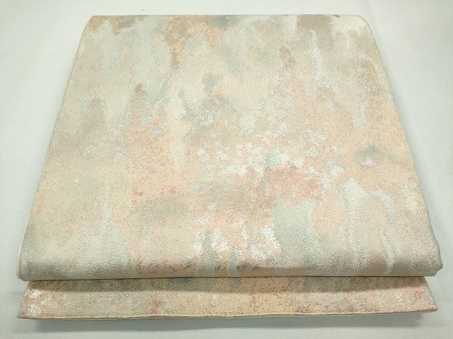 平和屋着物◎六通柄袋帯 霞文 銀糸 逸品 CAAI3630ku