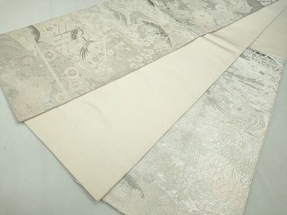 平和屋着物◎六通柄袋帯 飛翔錦 銀糸 逸品 CAAI3639ku