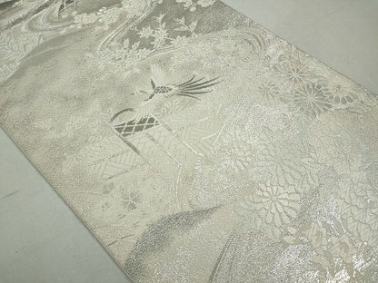 平和屋着物◎六通柄袋帯 飛翔錦 銀糸 逸品 CAAI3639ku