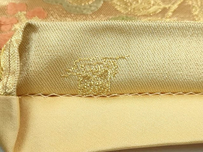 平和屋着物◎六通柄袋帯 唐織 花蝶丸文 古都 金糸 逸品 CAAI3645ku