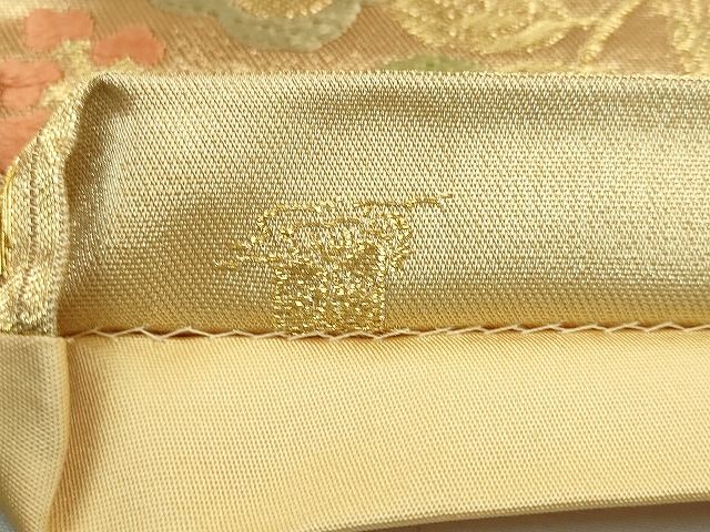 平和屋着物◎六通柄袋帯 唐織 花蝶丸文 古都 金糸 逸品 CAAI3645ku