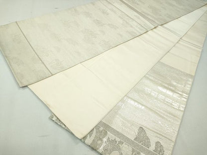 平和屋着物◎六通太鼓柄袋帯 唐織 王朝屏風小袖文様 プラチナ箔 逸品 CAAI3632ku