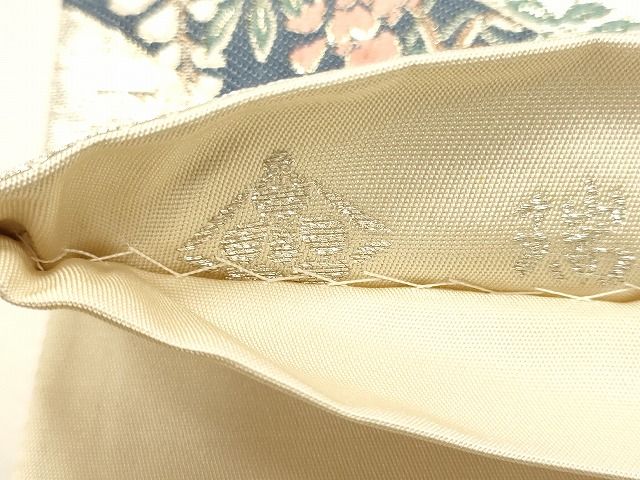 平和屋着物◎六通柄袋帯 瑞祥春秋 銀糸 逸品 CAAI0248oy
