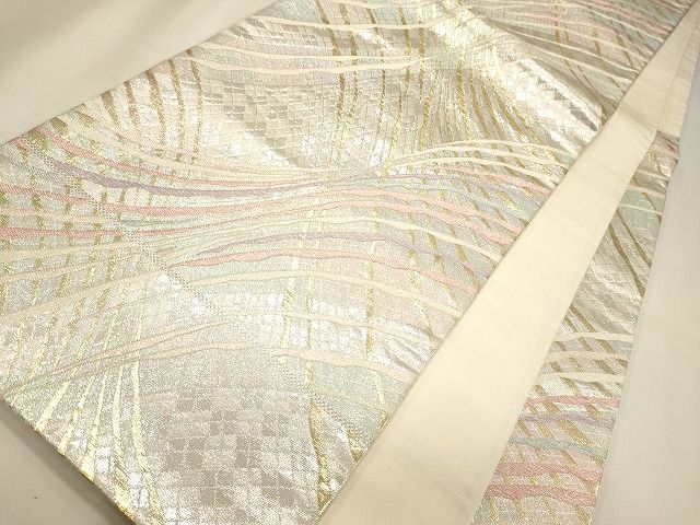 平和屋着物◎六通柄袋帯 吉祥文 金銀糸 逸品 CAAI0375oy