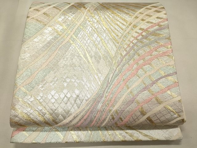 平和屋着物◎六通柄袋帯 吉祥文 金銀糸 逸品 CAAI0375oy