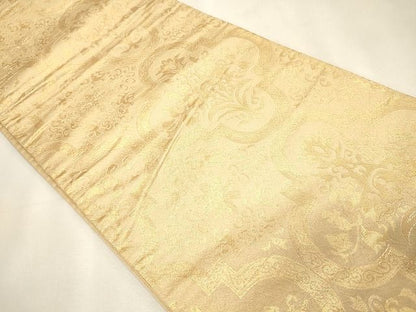 平和屋着物◎六通柄袋帯 吉祥花文 金糸 逸品 CAAI0380oy