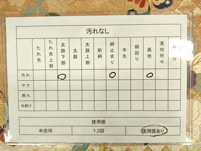 平和屋着物◎六通柄袋帯 唐織 明つづれ錦彩 舞蝶花文 金糸 逸品 DAAJ4004re