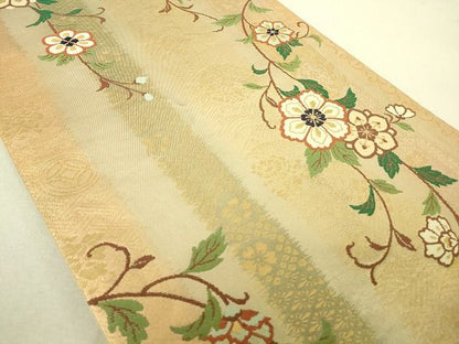 平和屋着物◎六通柄袋帯 花間道 金糸 逸品 DAAJ4036re