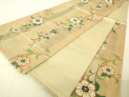 平和屋着物◎六通柄袋帯 花間道 金糸 逸品 DAAJ4036re