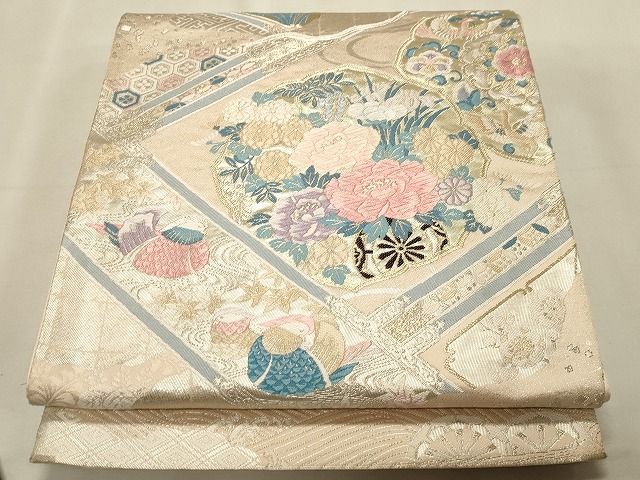 平和屋着物◎六通柄袋帯 唐織 天井絵華紋 二重箔 逸品 CAAH7363dy