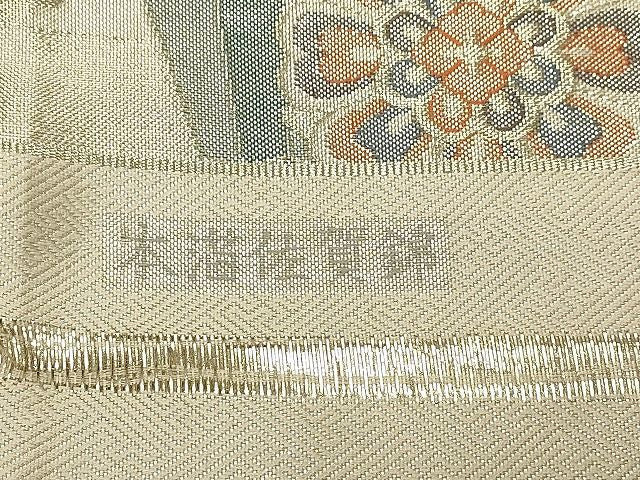 平和屋着物◎西陣 本箔佐賀錦 六通柄袋帯 献花扇文様 金糸 逸品 CAAH7368dy