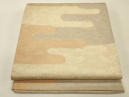 平和屋着物◎全通柄袋帯 霞文 金糸 逸品 CAAH7344dy