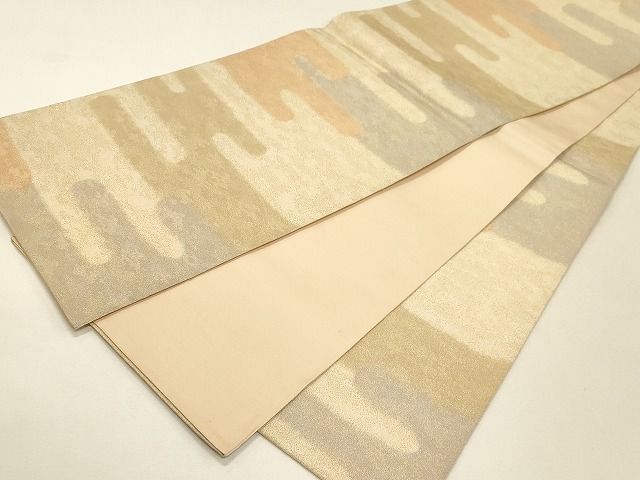 平和屋着物◎全通柄袋帯 霞文 金糸 逸品 CAAH7344dy