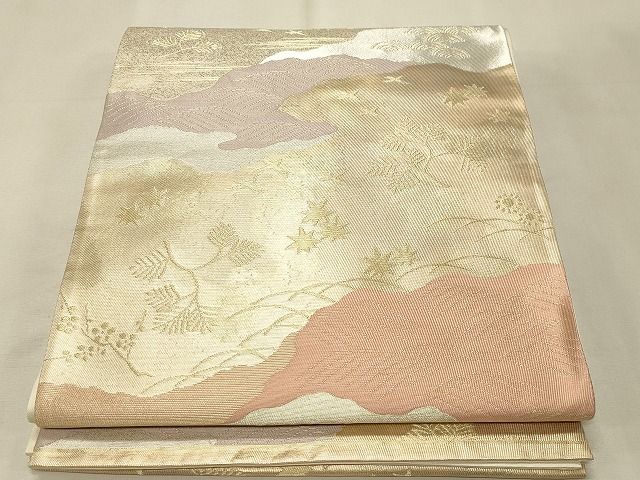 平和屋着物◎六通柄袋帯 道長花鳥文 金銀糸 逸品 CAAH7403dy