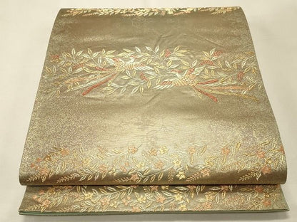 平和屋着物◎六通柄袋帯 唐織 横段鳳凰花文 金糸 逸品 CAAH7405dy