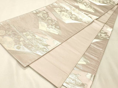 平和屋着物◎六通柄袋帯 亀甲花鳥文 金銀糸 逸品 CAAH7424dy