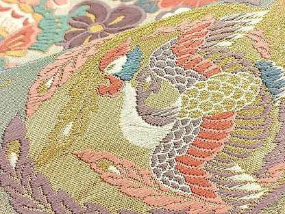 平和屋着物●六通柄袋帯 唐織 洛南晴日文 金糸 引箔 逸品 BAAK2628ea