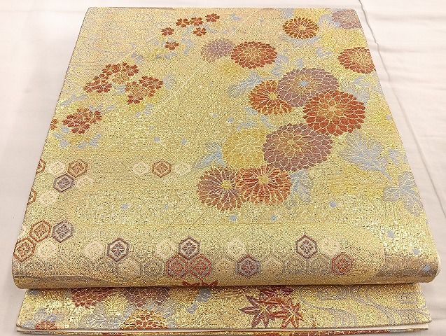 平和屋着物●六通柄袋帯 万巻錦 金糸 逸品 BAAK2693ea