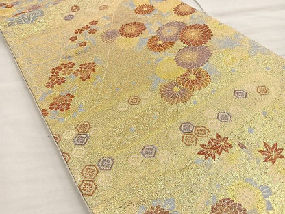 平和屋着物●六通柄袋帯 万巻錦 金糸 逸品 BAAK2693ea