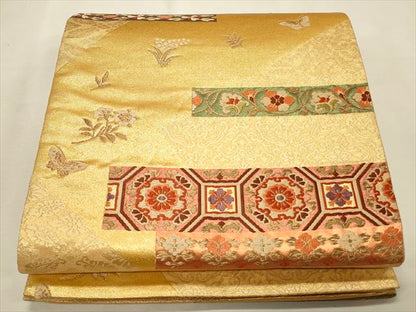 平和屋着物◎六通柄袋帯 蜀江花文 金糸 逸品 CAAI9629qe