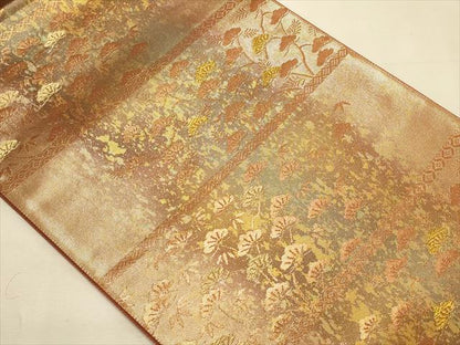 平和屋着物◎六通柄袋帯 枝松文 金糸 引箔 逸品 CAAI9622qe
